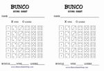 Printable Bunco Score Cards Free - Free Printable